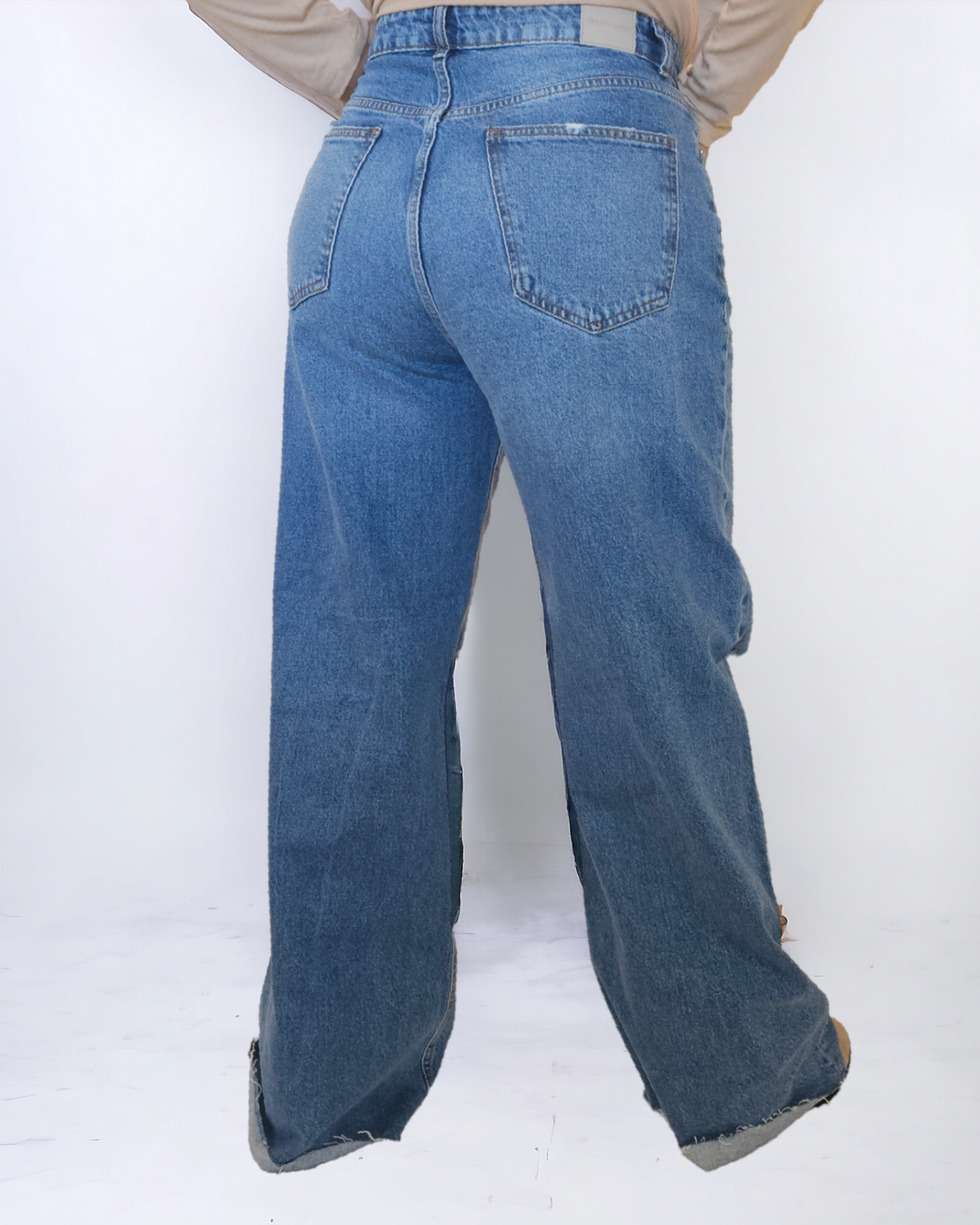 High Waist Mom Jeans.