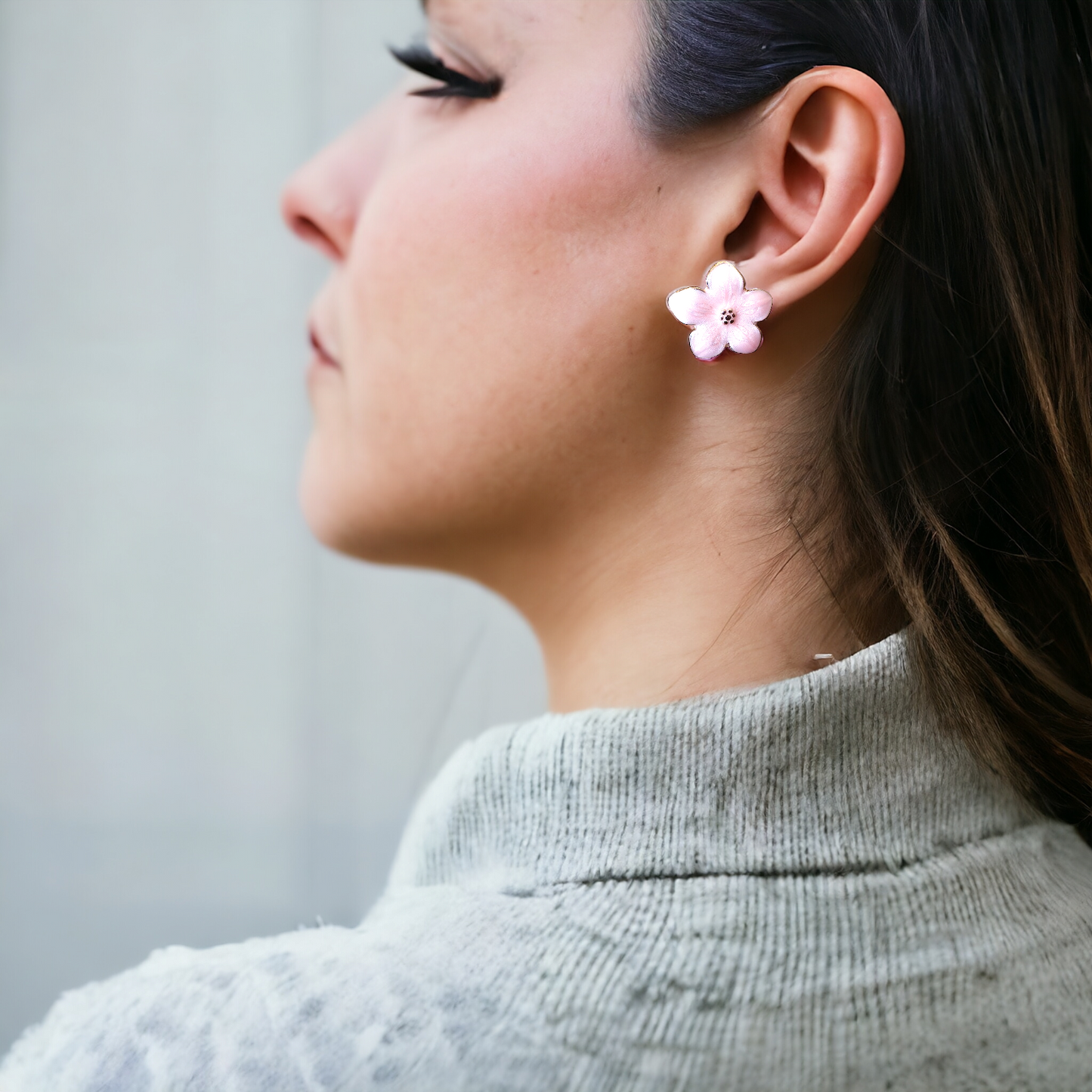 Pink Sakura Earring